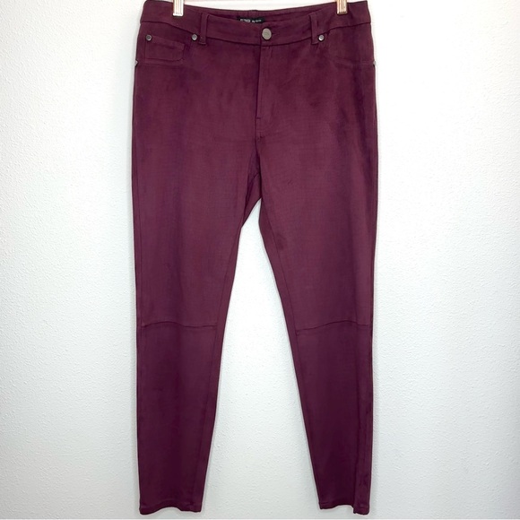 Velvety Burgundy Pant Size 8 - Picture 1 of 12